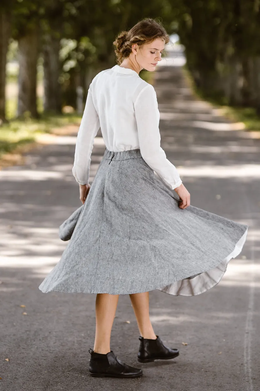 Classic Skirt, Twill Linen sold by Son de Flor product image thumbnail 3