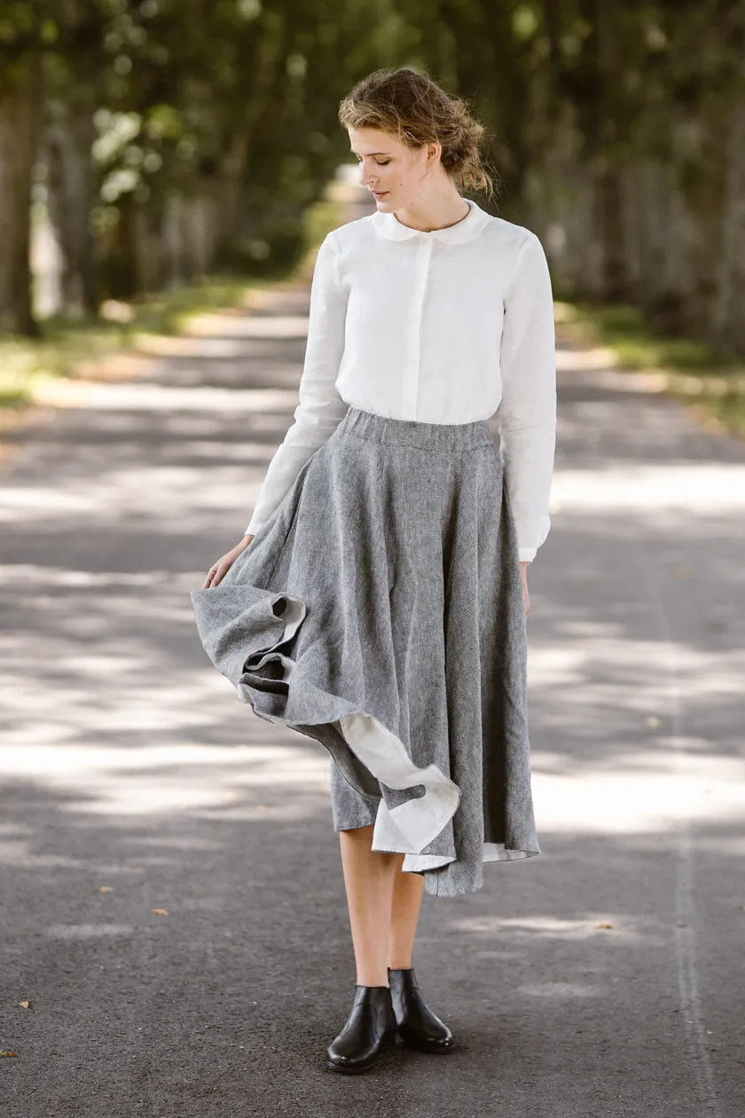 Classic Skirt, Twill Linen sold by Son de Flor product image thumbnail 5