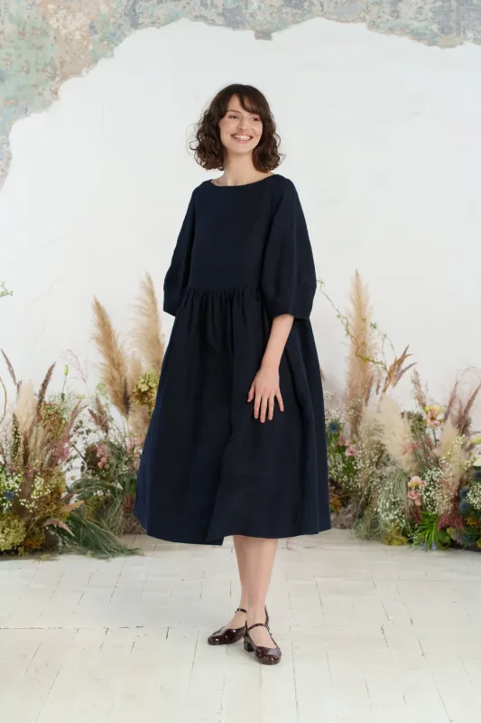 Smock Gaia Dress, 3/4 Sleeve sold by Son de Flor