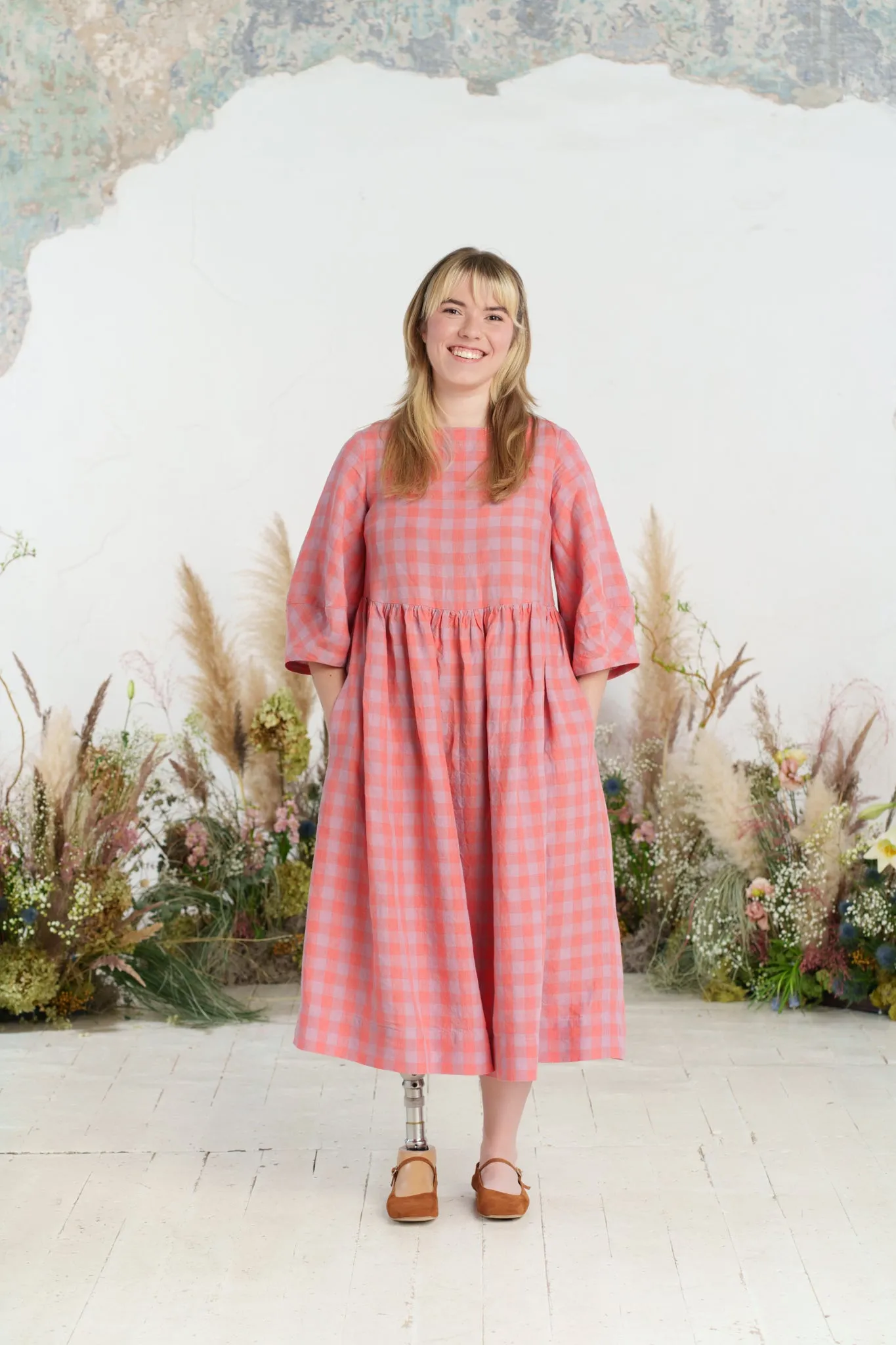 Smock Gaia Dress, 3/4 Sleeve sold by Son de Flor product image thumbnail 2