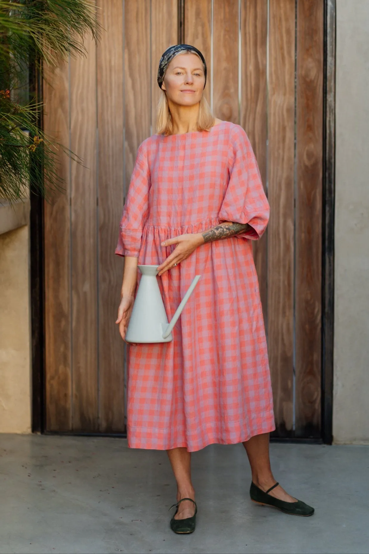 Smock Gaia Dress, 3/4 Sleeve sold by Son de Flor