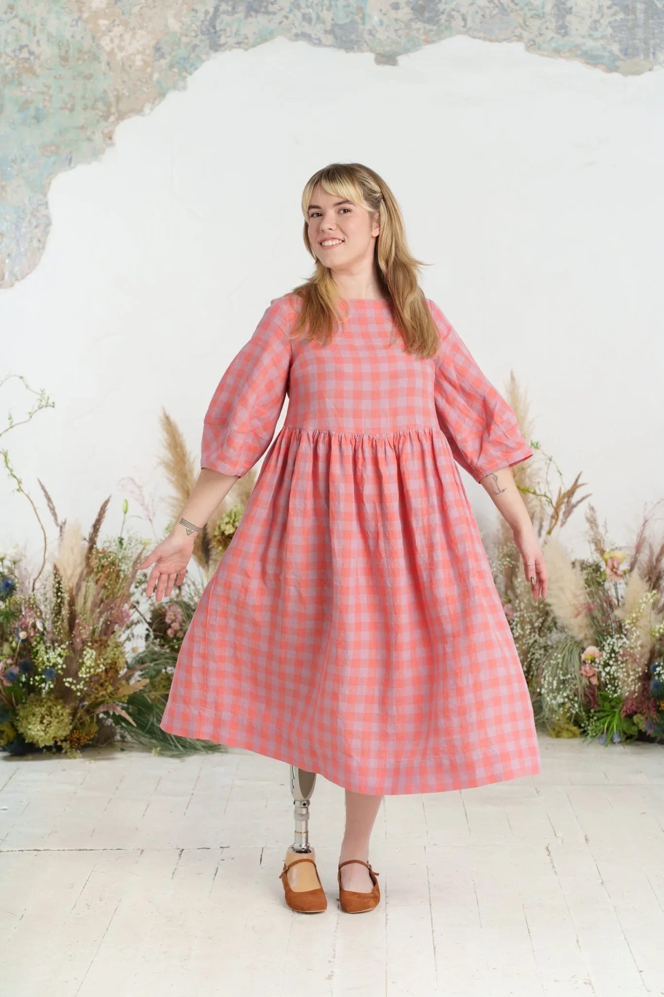 Smock Gaia Dress, 3/4 Sleeve sold by Son de Flor product image thumbnail 4