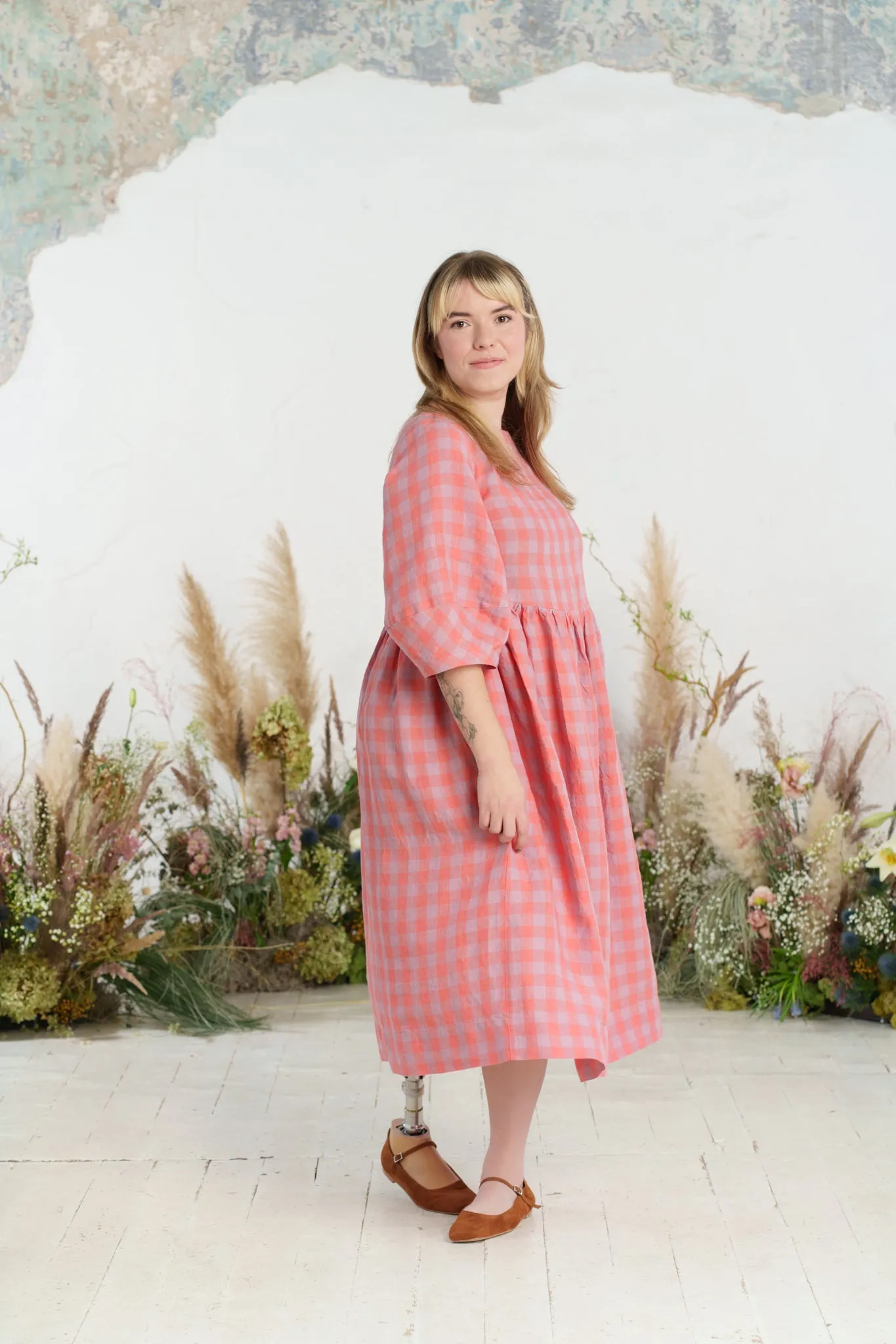 Smock Gaia Dress, 3/4 Sleeve sold by Son de Flor product image thumbnail 5