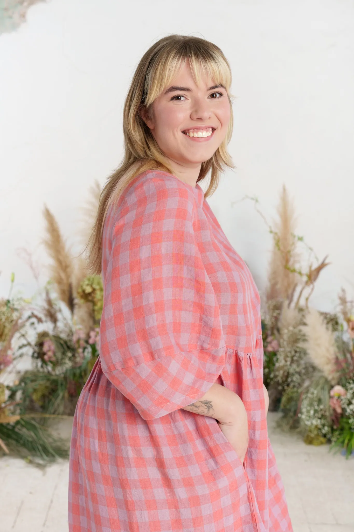 Smock Gaia Dress, 3/4 Sleeve sold by Son de Flor product image thumbnail 3