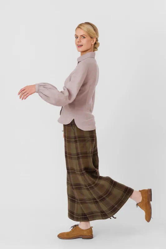 Midi Charlotte Trousers, Twill Linen sold by Son de Flor