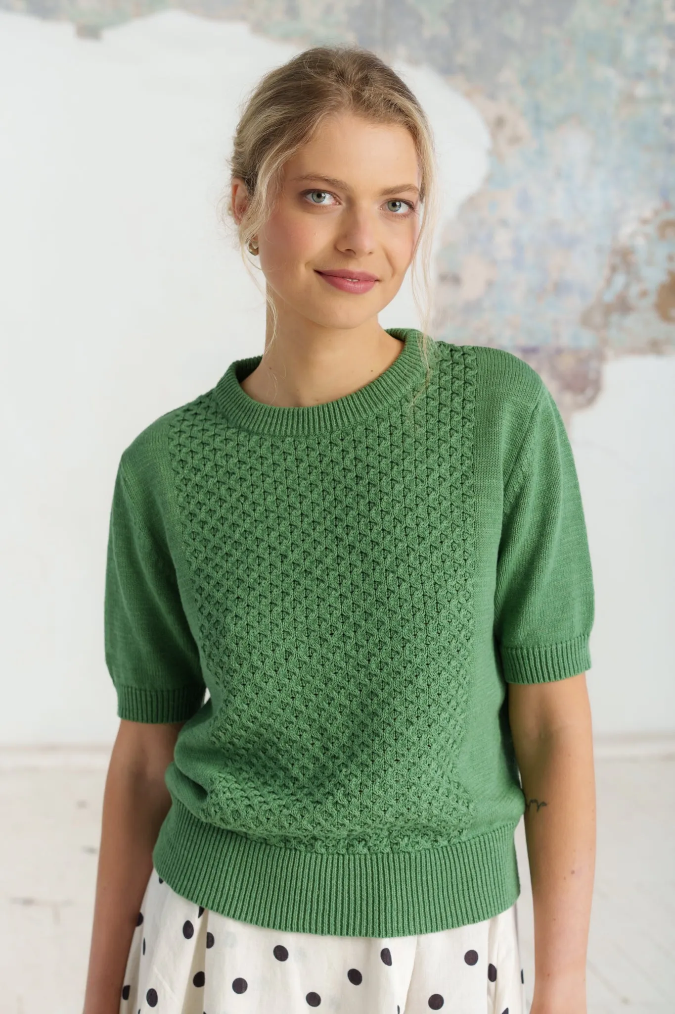 Elaine Top, Short Sleeve sold by Son de Flor