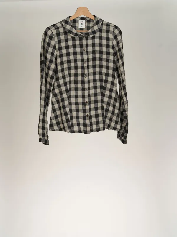 Classic Shirt, Long Sleeves, Black Checkers sold by Son de Flor