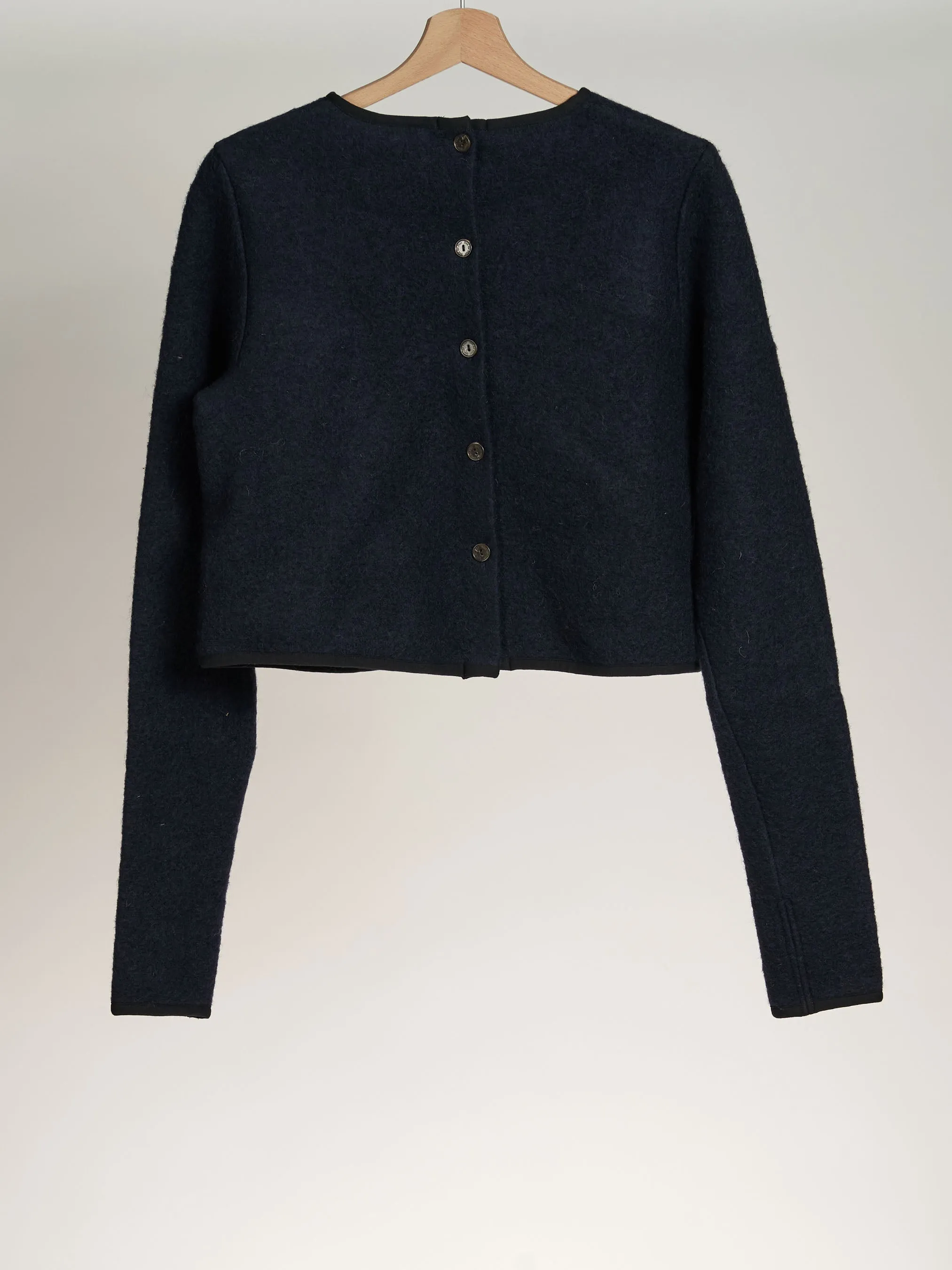 Night Navy Crop Sweater, Wool sold by Son de Flor product image thumbnail 2