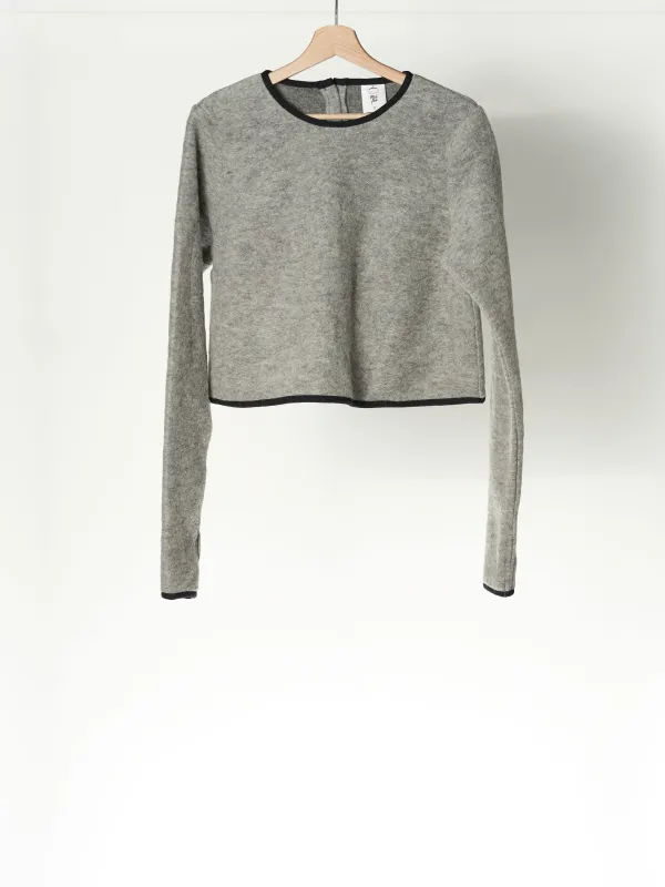 Light Grey Wool Crop Sweater sold by Son de Flor