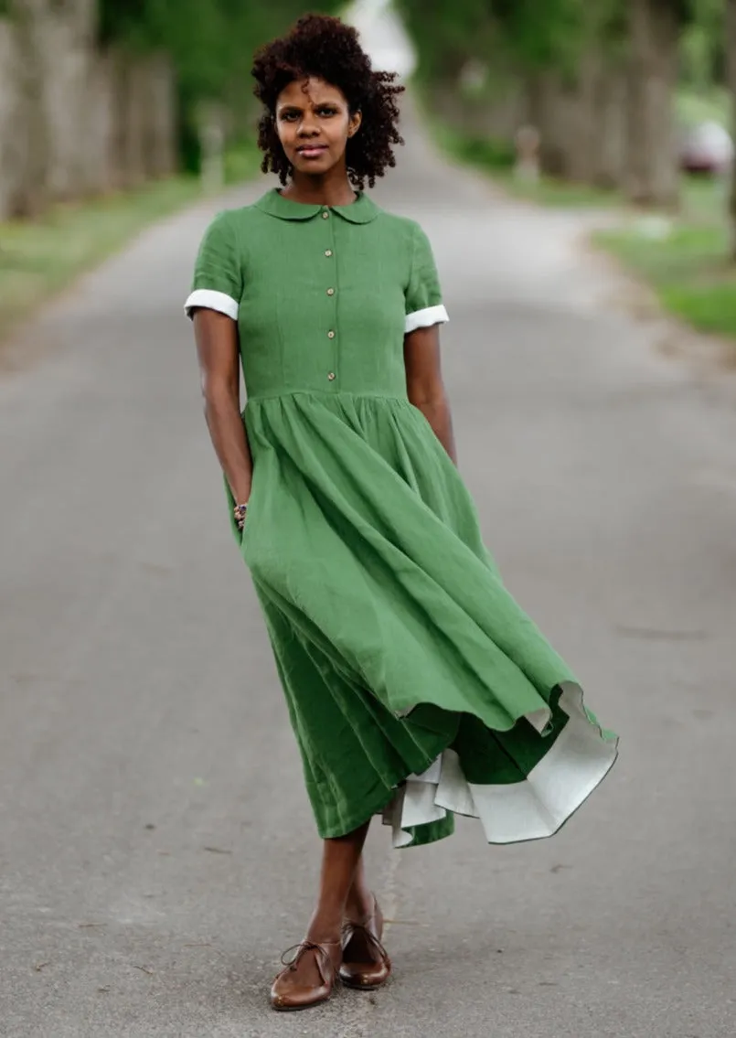 Classic Dress, Short Sleeve, Spring Green sold by Son de Flor