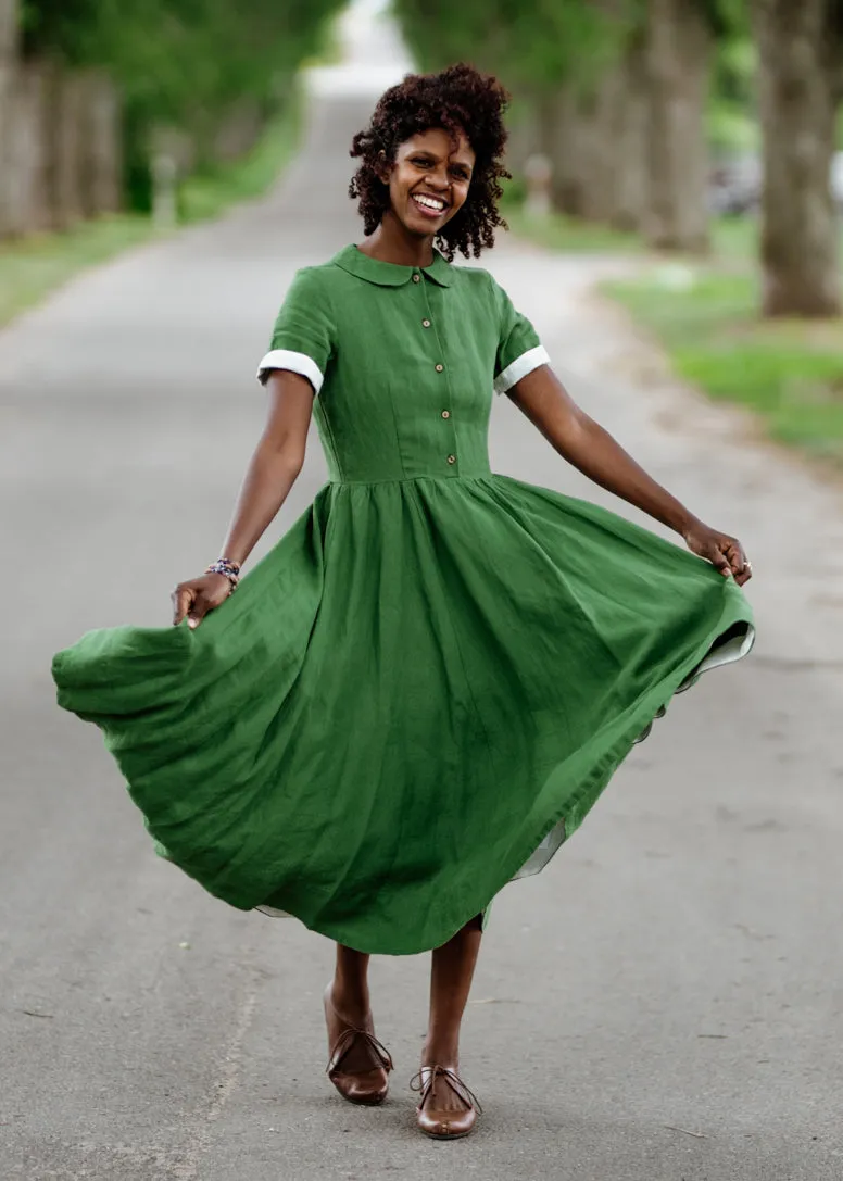 Classic Dress, Short Sleeve, Spring Green sold by Son de Flor product image thumbnail 5