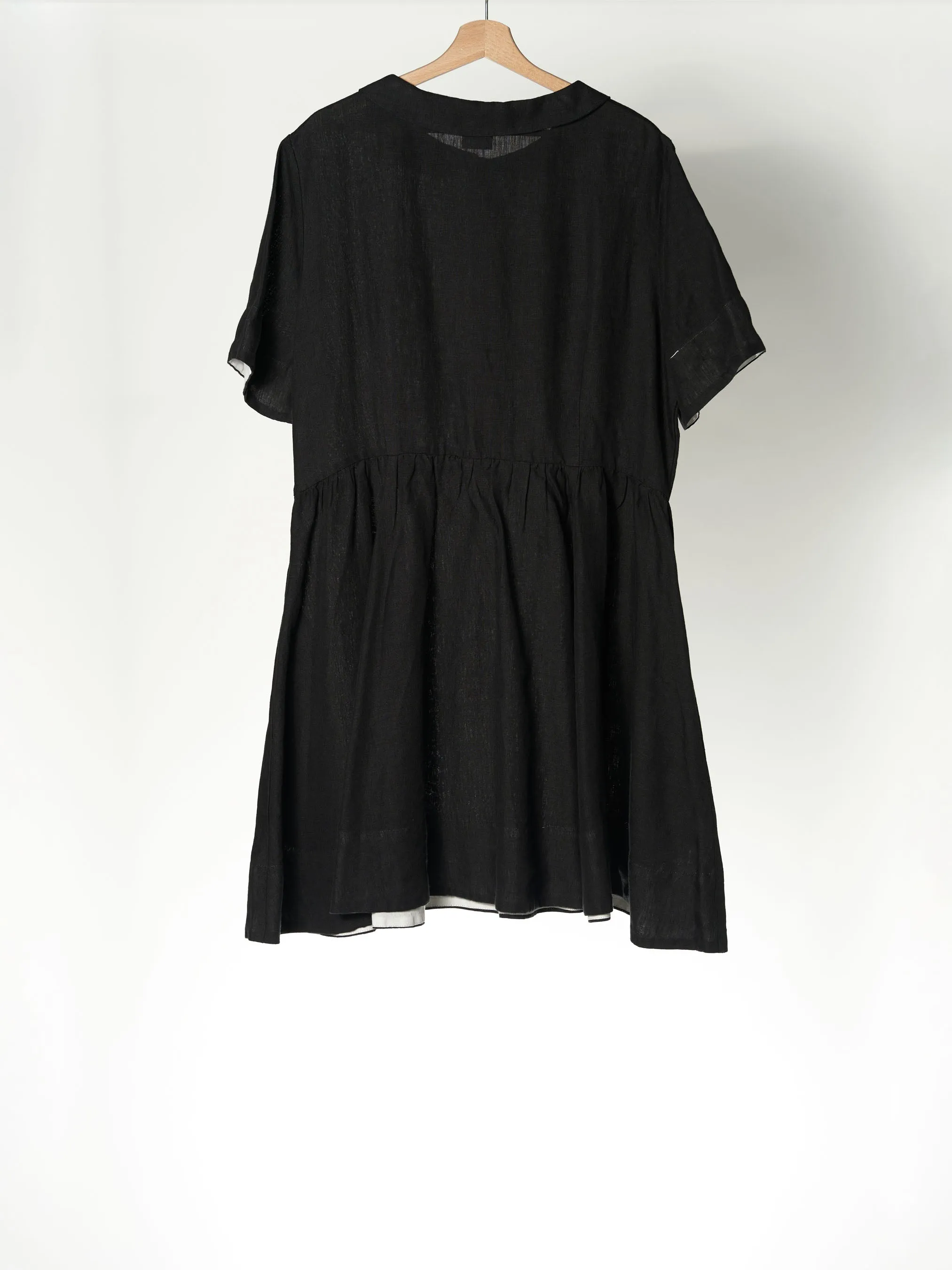 Mini Classic Dress, Black Pansy, Short Sleeve sold by Son de Flor product image thumbnail 2
