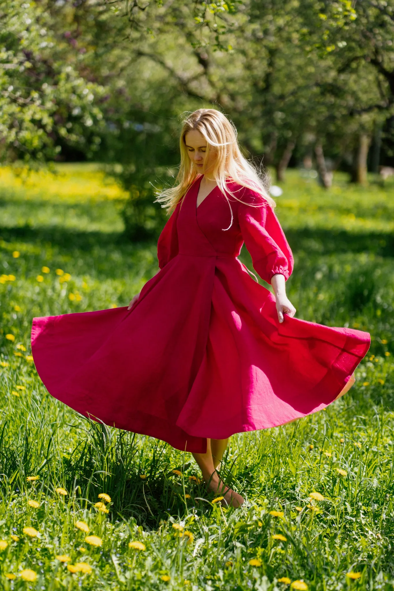 Wrap Gaia Dress, 3/4 Sleeve sold by Son de Flor product image thumbnail 5