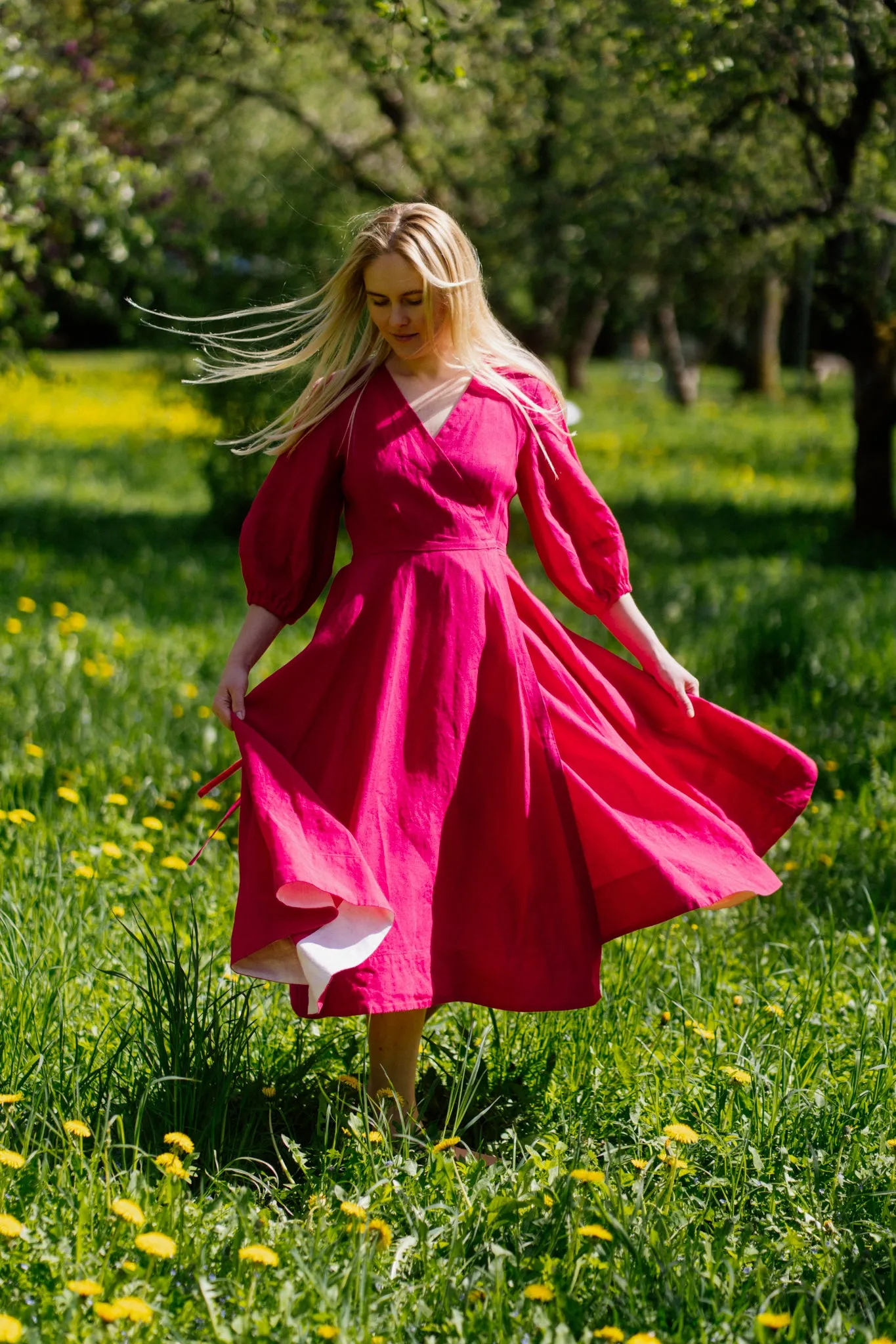 Wrap Gaia Dress, 3/4 Sleeve sold by Son de Flor