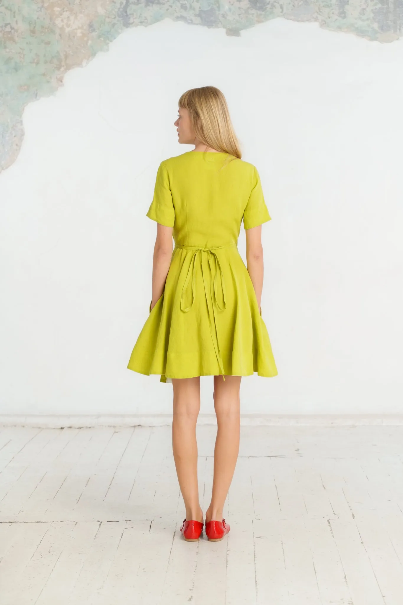 Mini Wrap Dress, Short Sleeve sold by Son de Flor product image thumbnail 4