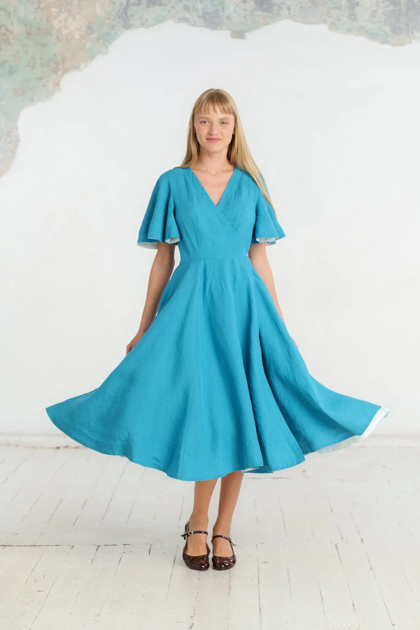 Wrap Dress, Butterfly Sleeve sold by Son de Flor product image thumbnail 3