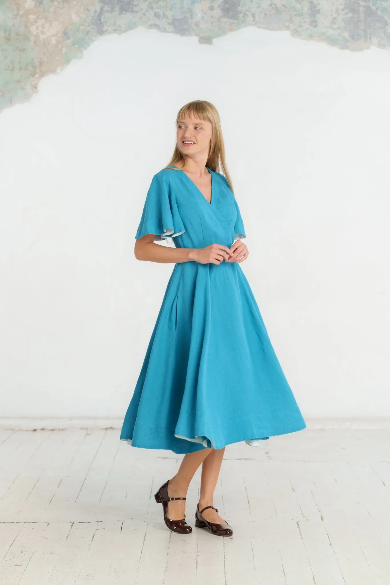 Wrap Dress, Butterfly Sleeve sold by Son de Flor product image thumbnail 4