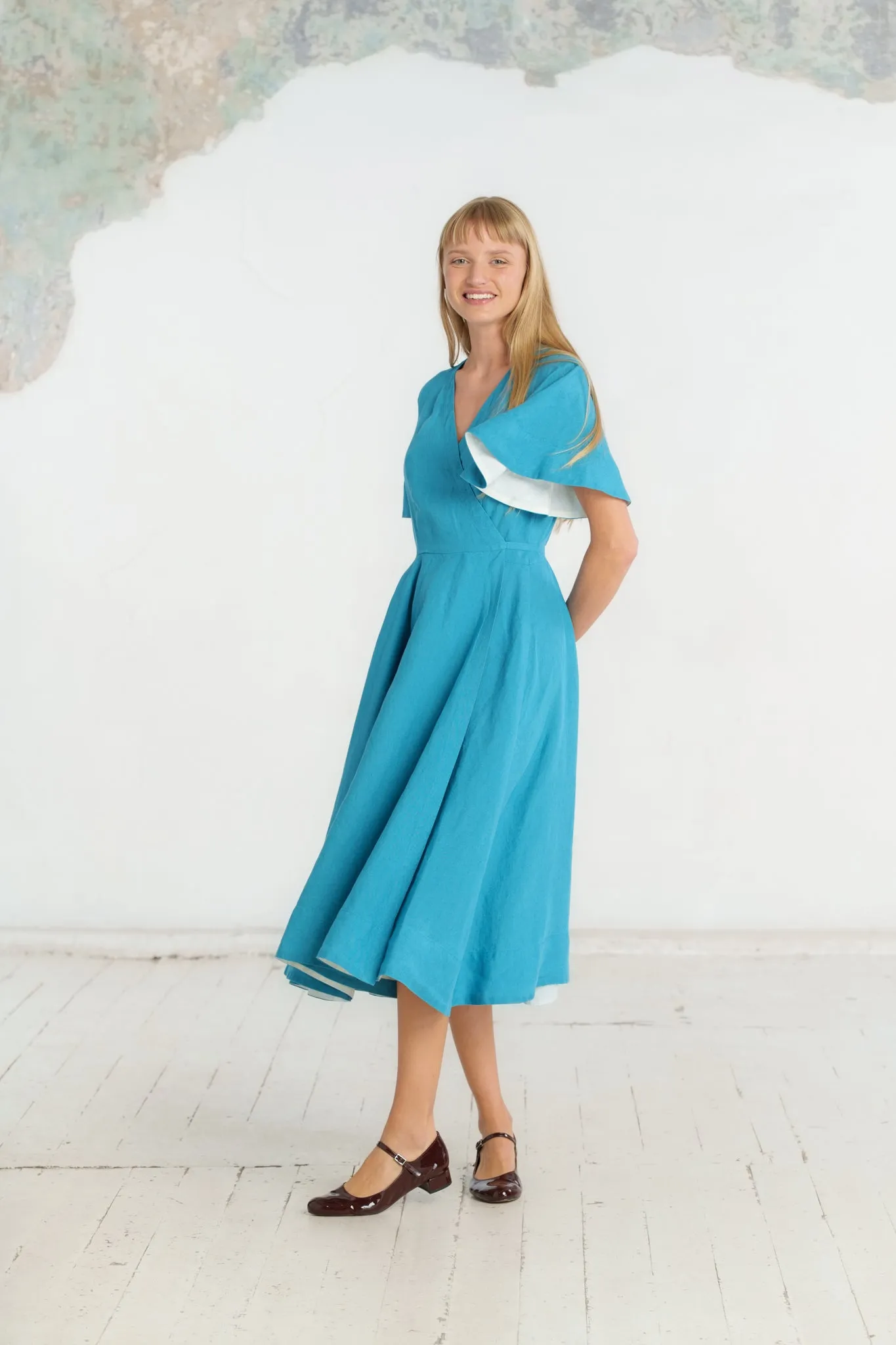 Wrap Dress, Butterfly Sleeve sold by Son de Flor product image thumbnail 5
