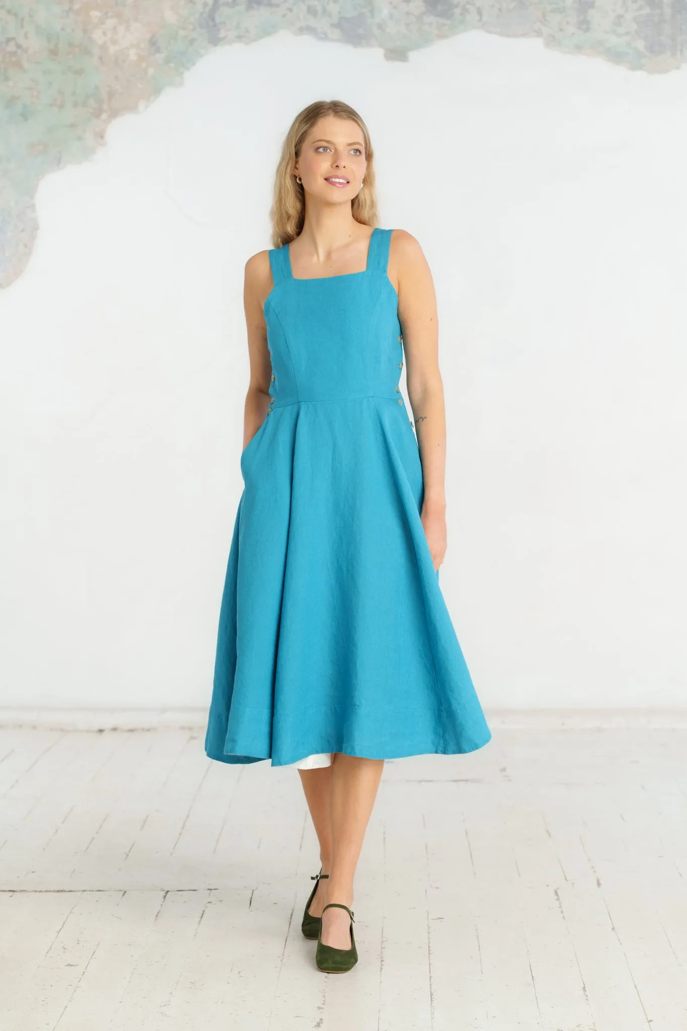 Pinafore Dress, Sleeveless sold by Son de Flor product image thumbnail 3