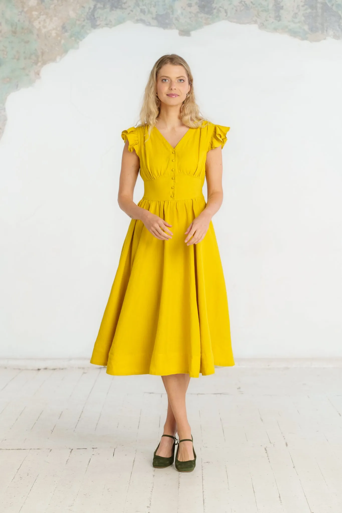 Diane Dress, Ruffle Sleeve sold by Son de Flor product image thumbnail 4