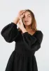 Mini Carmen Dress, Long Sleeve, Black Pansy sold by Son de Flor