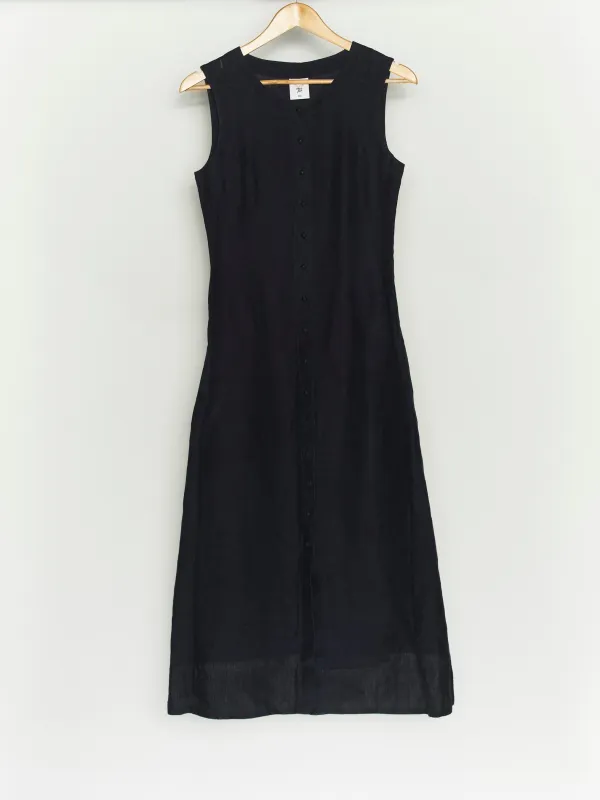 Night Navy Sleeveless Button Down Dress sold by Son de Flor