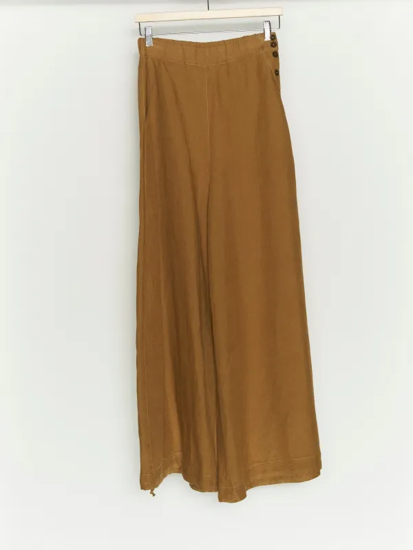 Camel Brown Charlotte Trousers, Hemp sold by Son de Flor