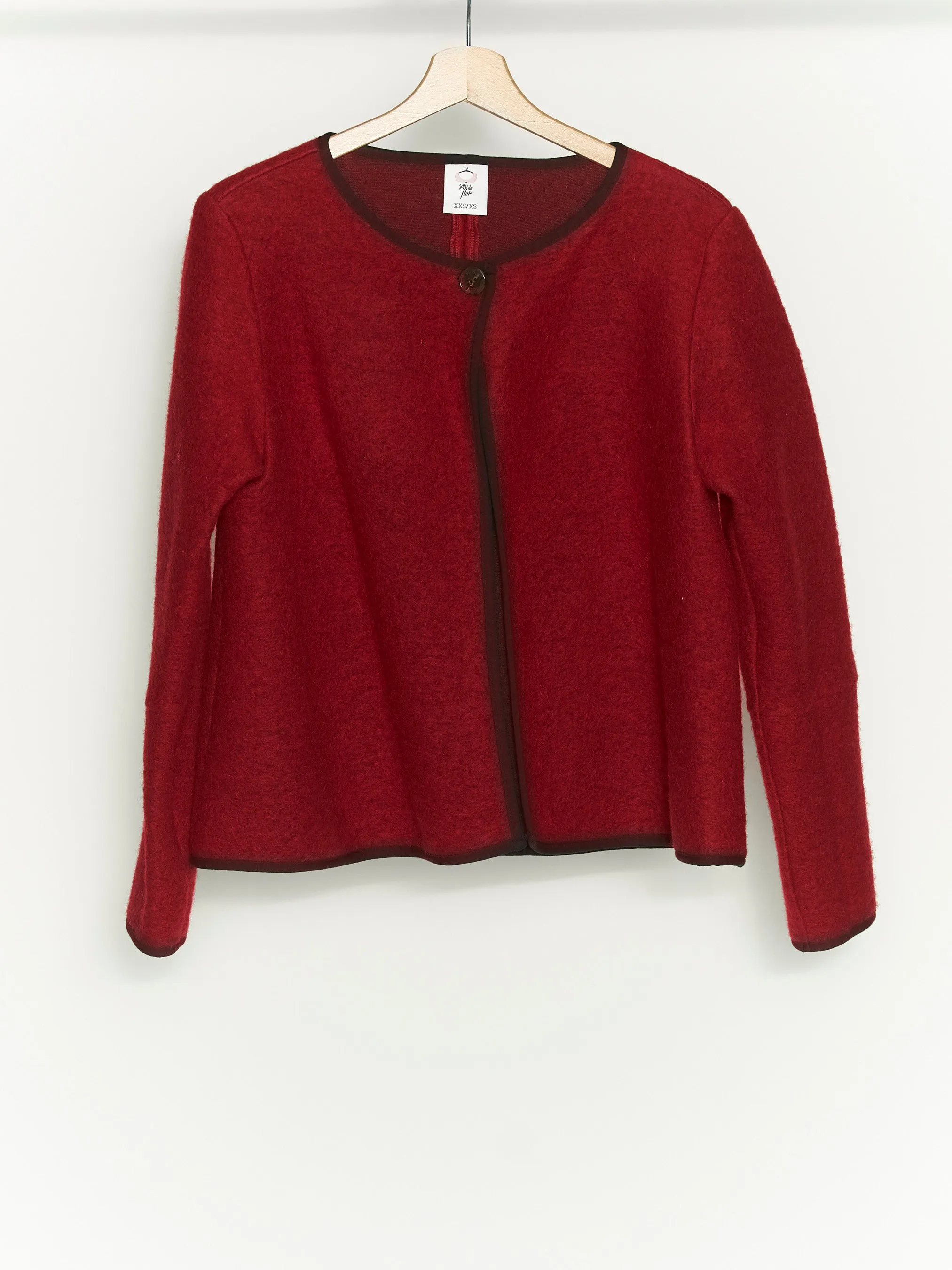 Red Poppy Wool Jacket (One Button) sold by Son de Flor