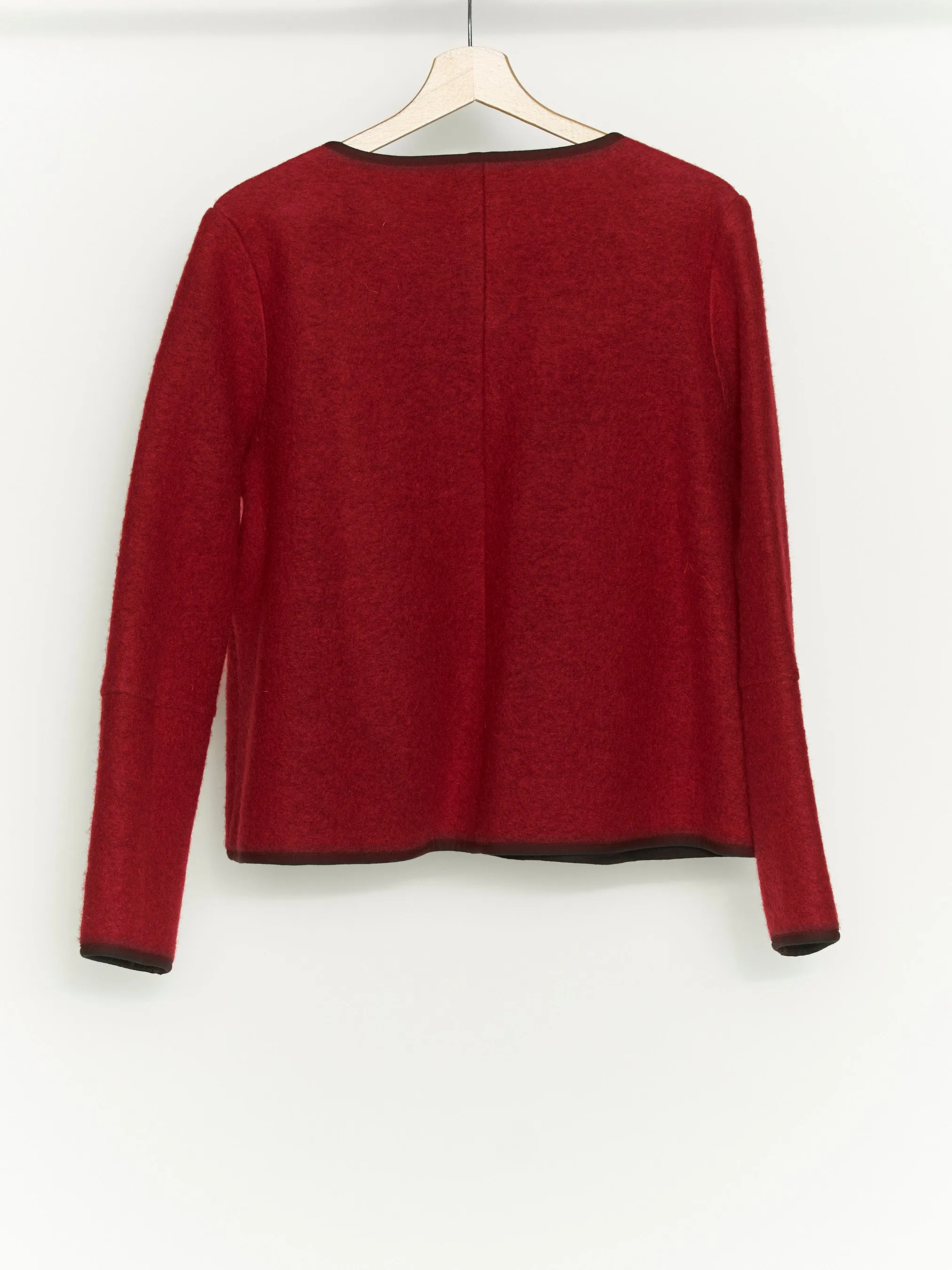 Red Poppy Wool Jacket (One Button) sold by Son de Flor product image thumbnail 2