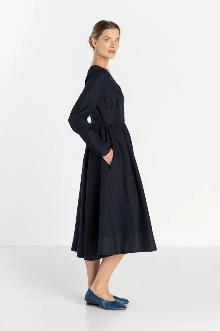 Diane – V-Neck Linen Midi Dress sold by Son de Flor product image thumbnail 5