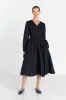Diane – V-Neck Linen Midi Dress sold by Son de Flor