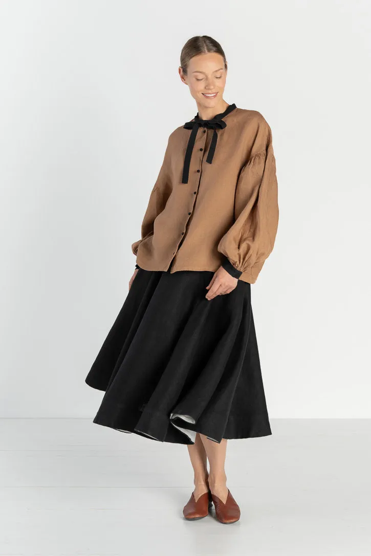 Clementine – Linen Shirt with Bow-Tie Collar sold by Son de Flor product image thumbnail 5