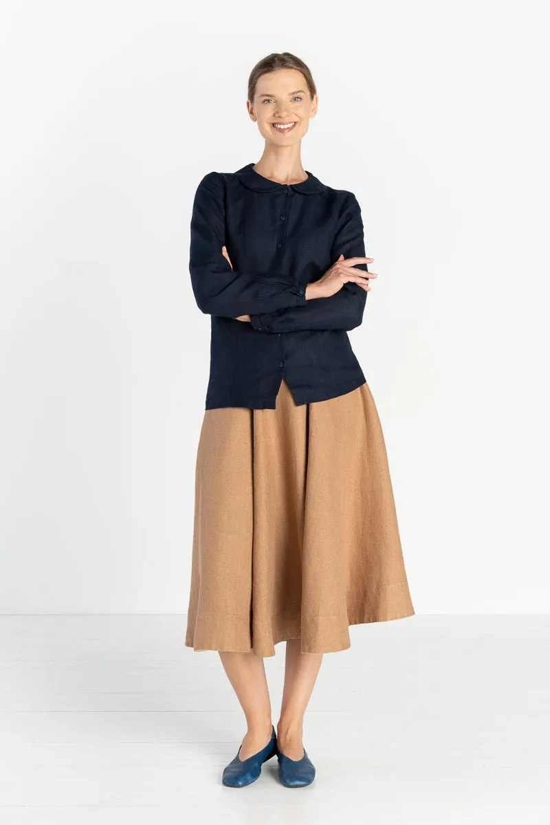 Classic – Linen Shirt with Peter Pan Collar sold by Son de Flor product image thumbnail 2