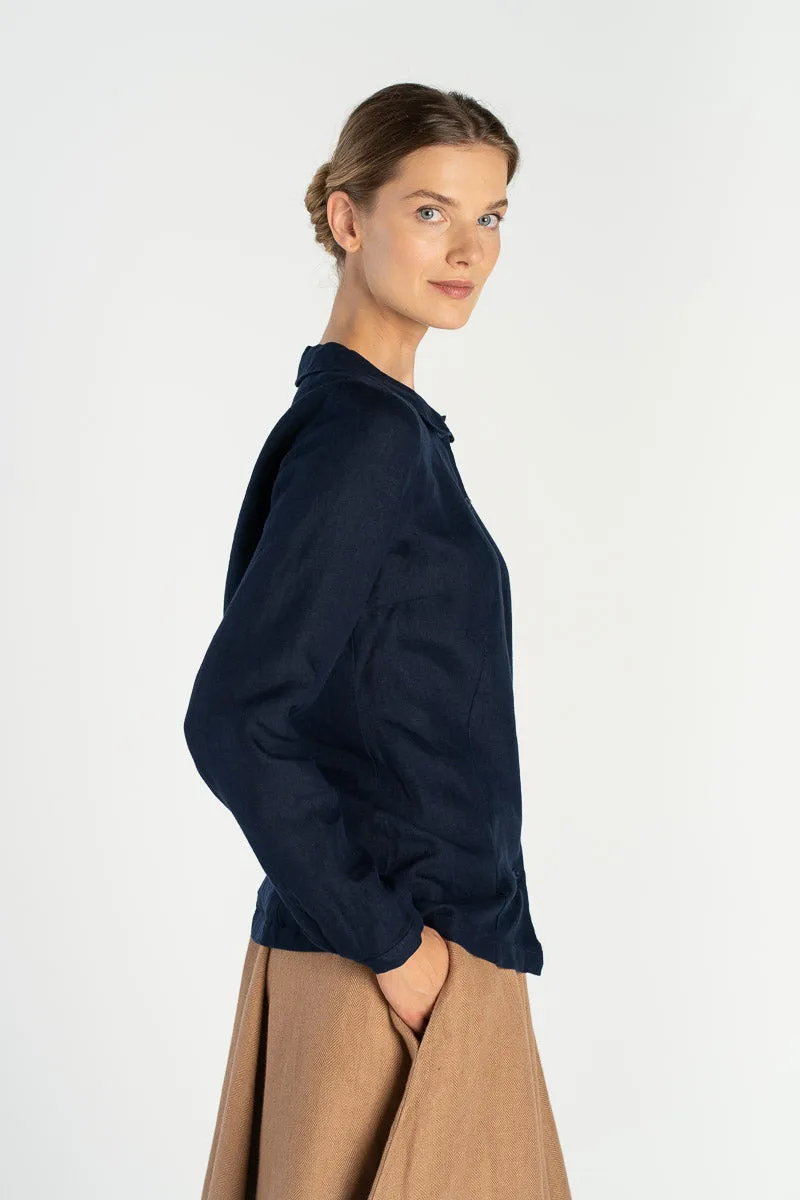 Classic – Linen Shirt with Peter Pan Collar sold by Son de Flor product image thumbnail 5