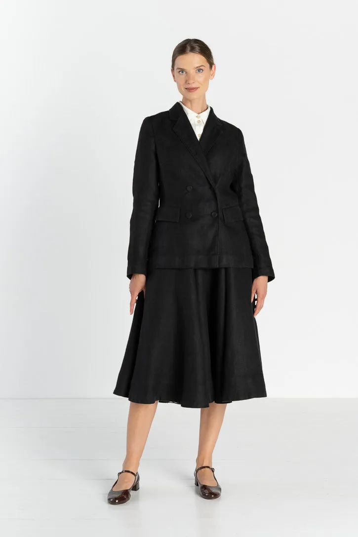 Jane – Tailored Twill Linen Jacket with Double-Button Front sold by Son de Flor product image thumbnail 5