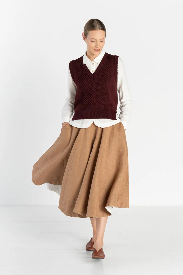 Elaine – Merino Wool Vest with V-Neckline sold by Son de Flor product image thumbnail 4