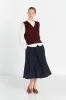 Elaine – Merino Wool Vest with V-Neckline sold by Son de Flor