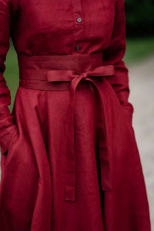 Ribbon – Adjustable Linen Waist Wrap sold by Son de Flor