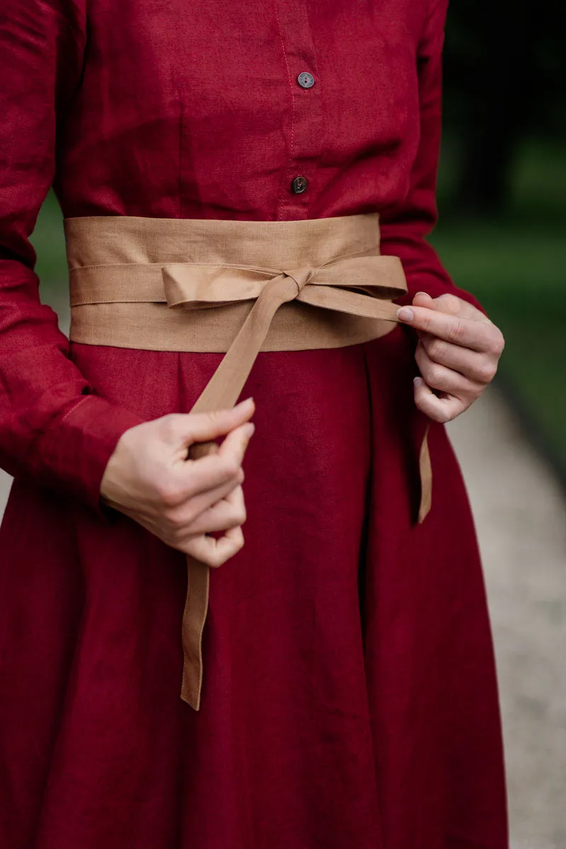 Ribbon – Adjustable Linen Waist Wraps sold by Son de Flor