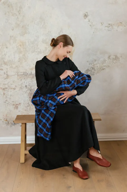 Nursing-Friendly – Linen Dress with Hidden Zippers sold by Son de Flor