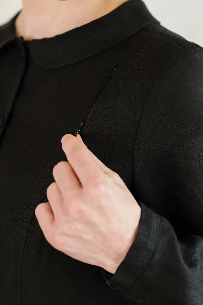 Nursing-Friendly – Linen Dress with Hidden Zippers sold by Son de Flor product image thumbnail 5