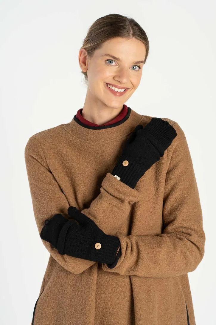 Fingerless Mittens – Merino Wool with Finger Cover sold by Son de Flor product image thumbnail 3