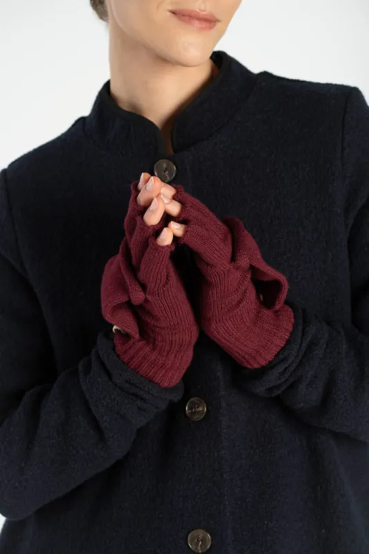 Fingerless Mittens – Merino Wool with Finger Cover sold by Son de Flor