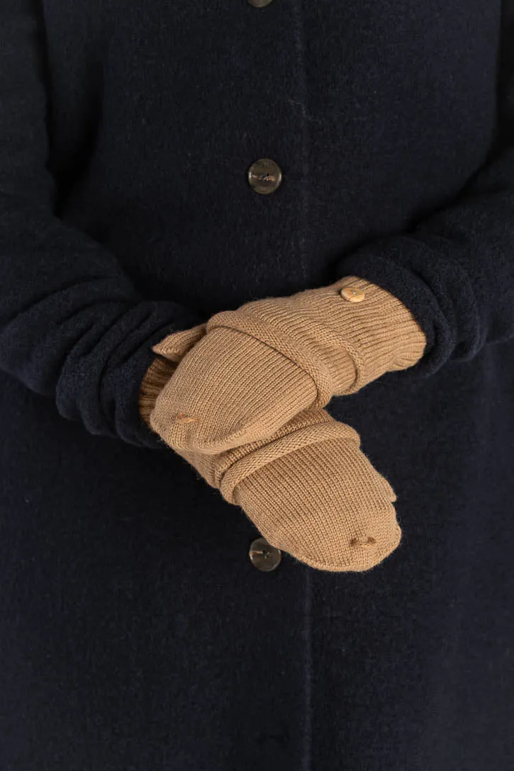 Fingerless Mittens – Merino Wool with Finger Cover sold by Son de Flor
