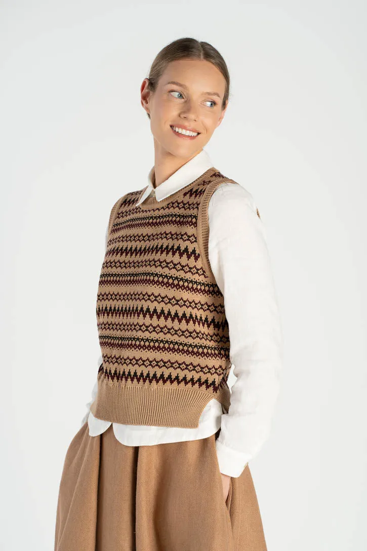 Elaine – Merino Wool Vest with Crew Neckline sold by Son de Flor product image thumbnail 4