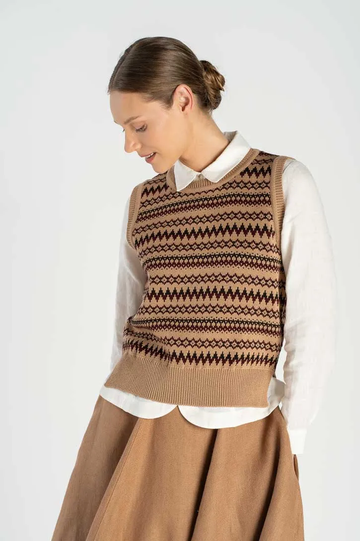 Elaine – Merino Wool Vest with Crew Neckline sold by Son de Flor product image thumbnail 5