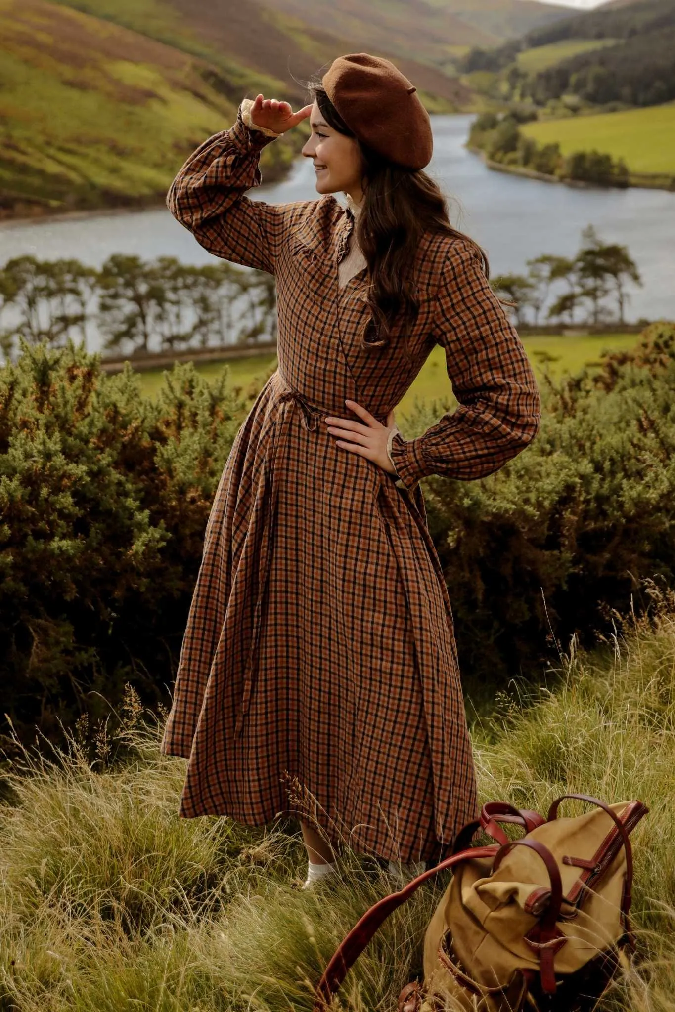 Darcy – Linen Wrap Dress with Ruffled V-Neckline sold by Son de Flor