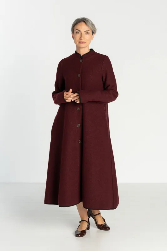 Classic – Virgin Wool Coat with Thumbhole Sleeves sold by Son de Flor