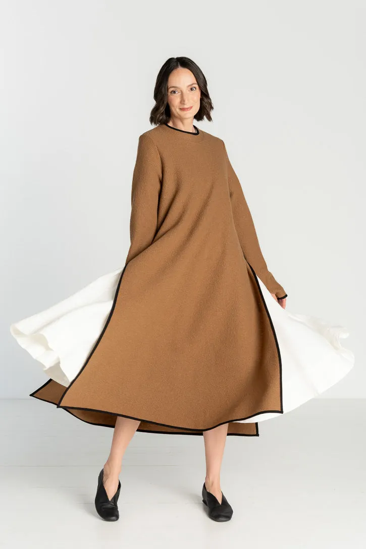 Double Slit – Virgin Wool Tunic Dress with Thumbhole Sleeves sold by Son de Flor product image thumbnail 3