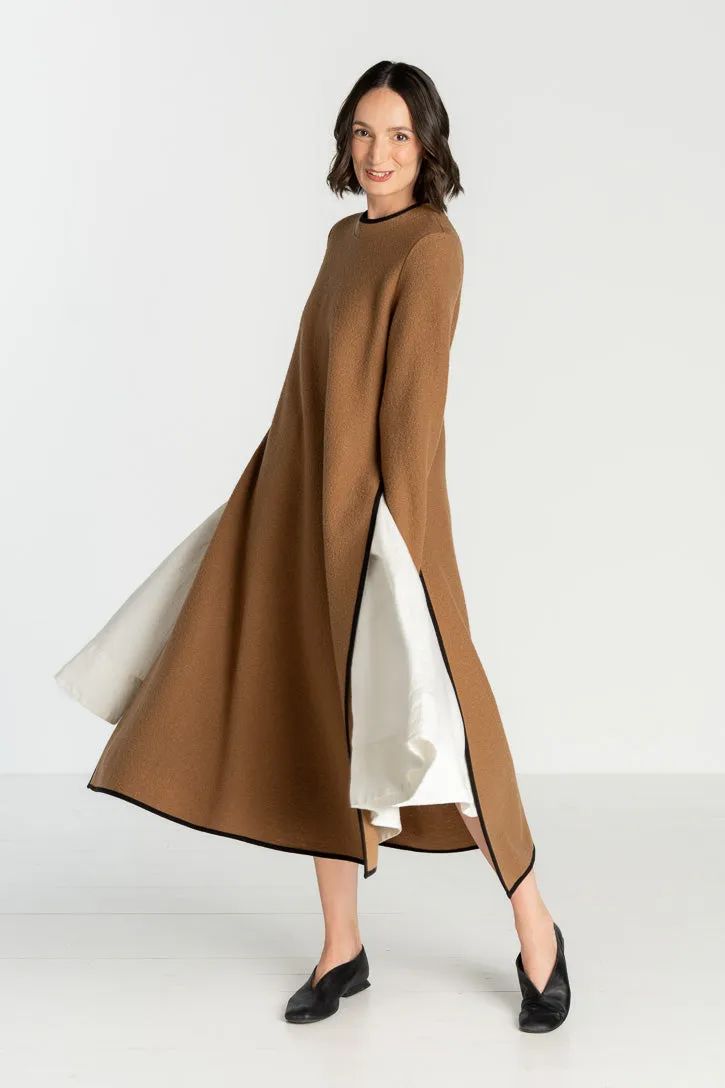 Double Slit – Virgin Wool Tunic Dress with Thumbhole Sleeves sold by Son de Flor product image thumbnail 4